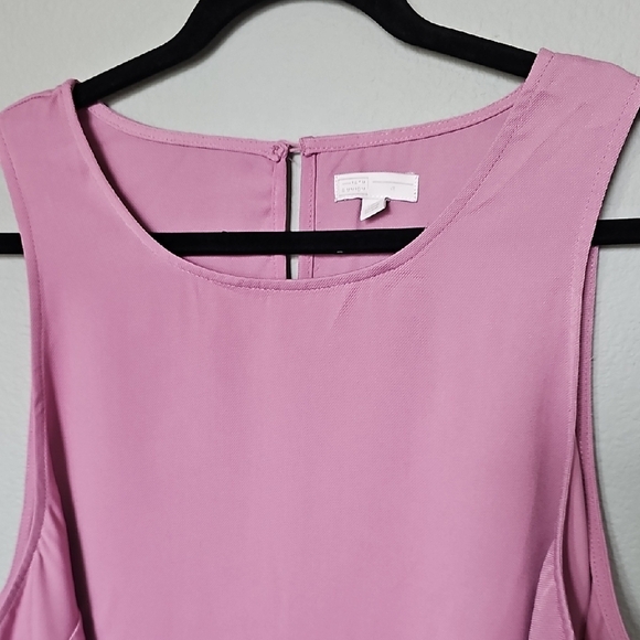 14th & Union Girly Spring Office Casual 1X Purple Sleeveless Tank Top - Picture 3 of 6